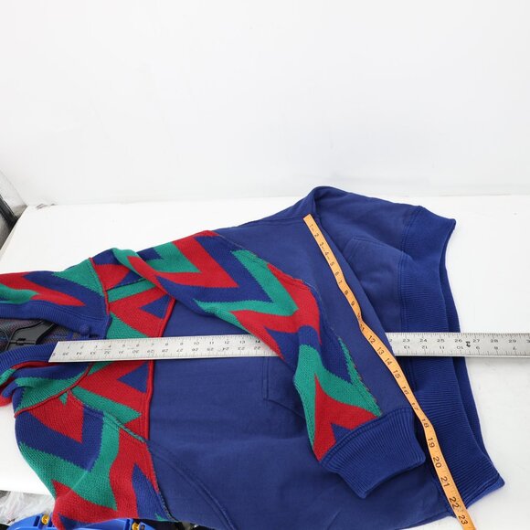 Free People Sweater Women Large Seeing Double Hoodie oversized Cotton geometric - Picture 9 of 11